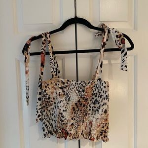 Juniper Blu Crop Top Tie Straps